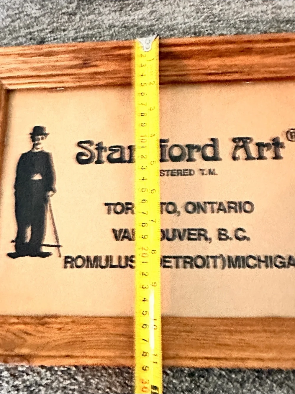 Vintage oak picture frame 11x14 no glass